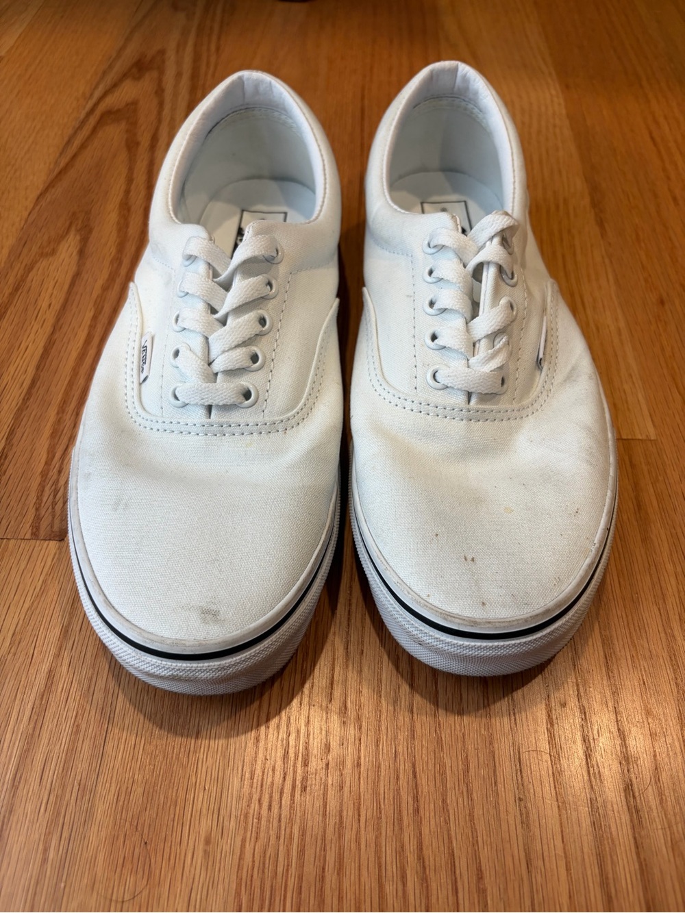 Men’s Vans White Low-Top Canvas Sneakers